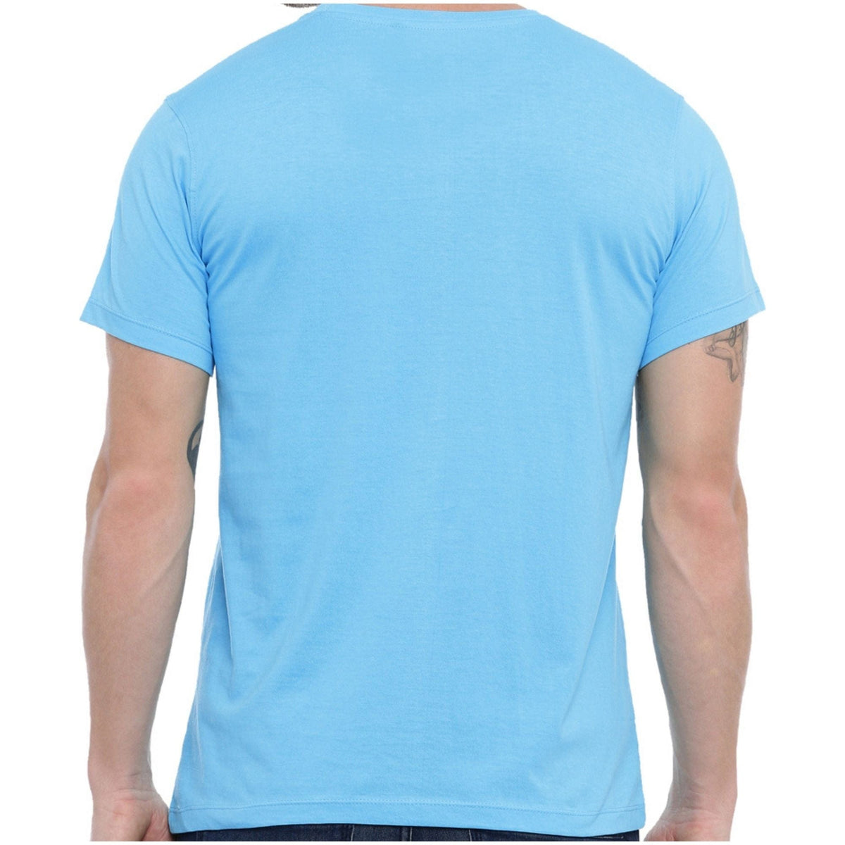 sky blue t shirt round neck