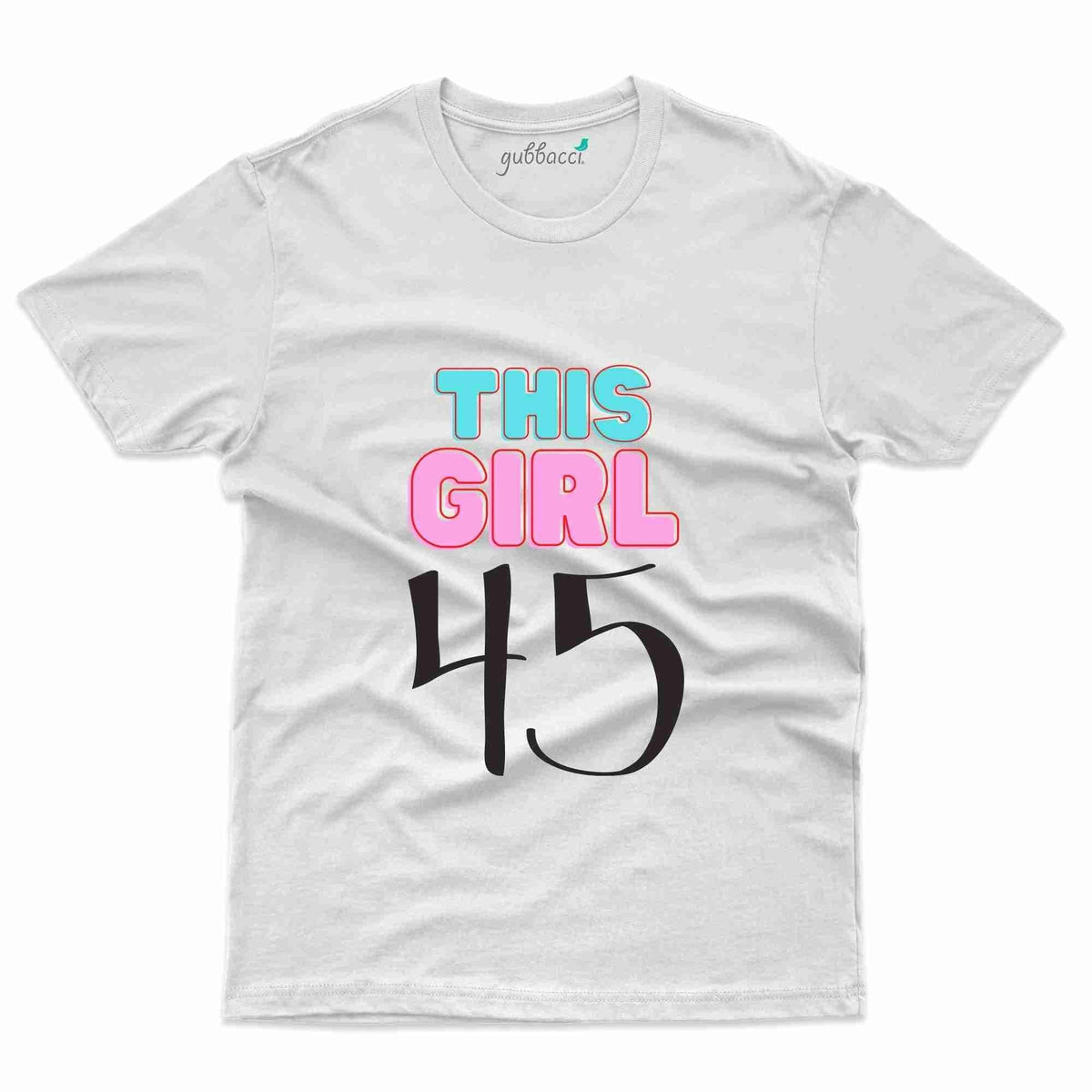 Womens 45th Birthday T Shirt 45th Birthday Tee Gubbacci