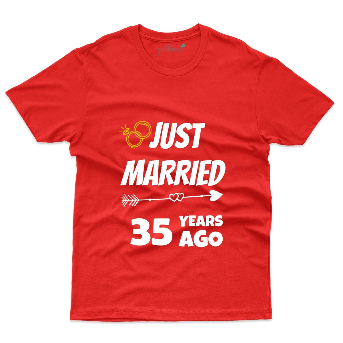 Unisex Just Married 35 Years Ago T Shirt 35th Anniversary Collection Gubbacci 6832