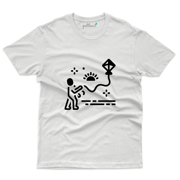 White Kite Flying Boy T-Shirt