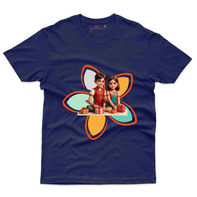 Brother Sister Design T-Shirt - Raksha Bandhan T-Shirt