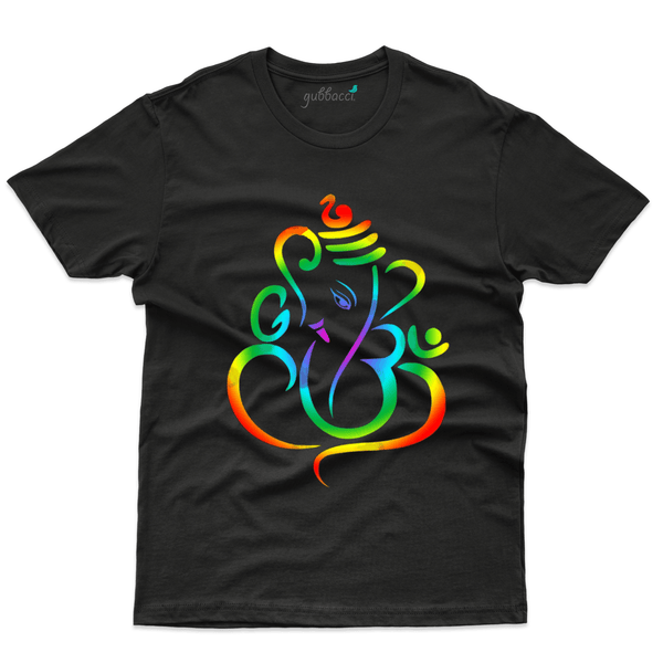 Gubbacci Apparel - Colorful Ganesha Print T-Shirt - Ganesh Chaturthi Collection