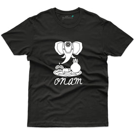 Elephant and Food Print T-Shirt - Onam T-Shirt Collection