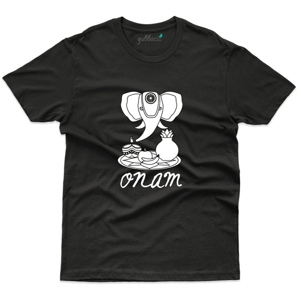 Gubbacci Apparel - Elephant and Food Print T-Shirt : Onam T-Shirt Collection