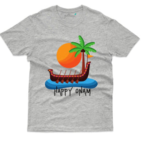 Happy Onam Print T-Shirt - Onam T-Shirt Collection