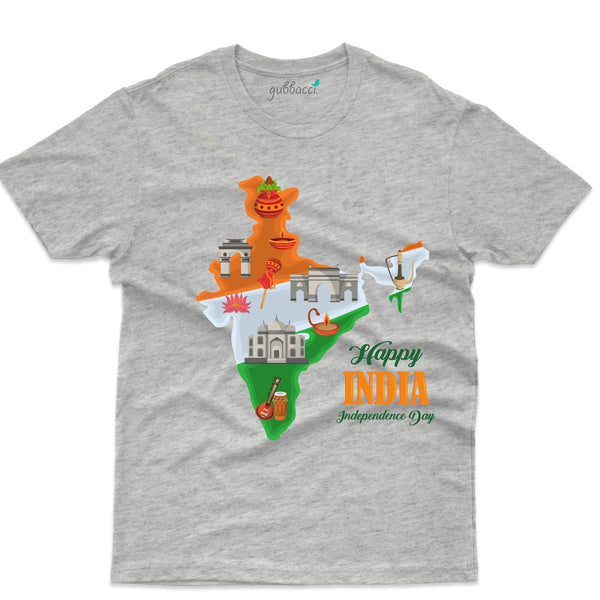 Gubbacci Apparel T-shirt XS India Map T-shirt  - Independence day Collection Buy India Map T-shirt - Independence day Collection