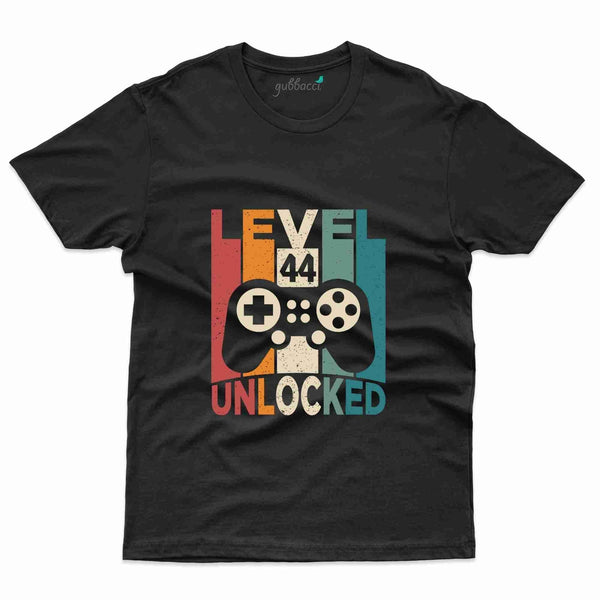 Level 44 Unlocked 2 T-Shirt - 44th Birthday Collection - Gubbacci-India