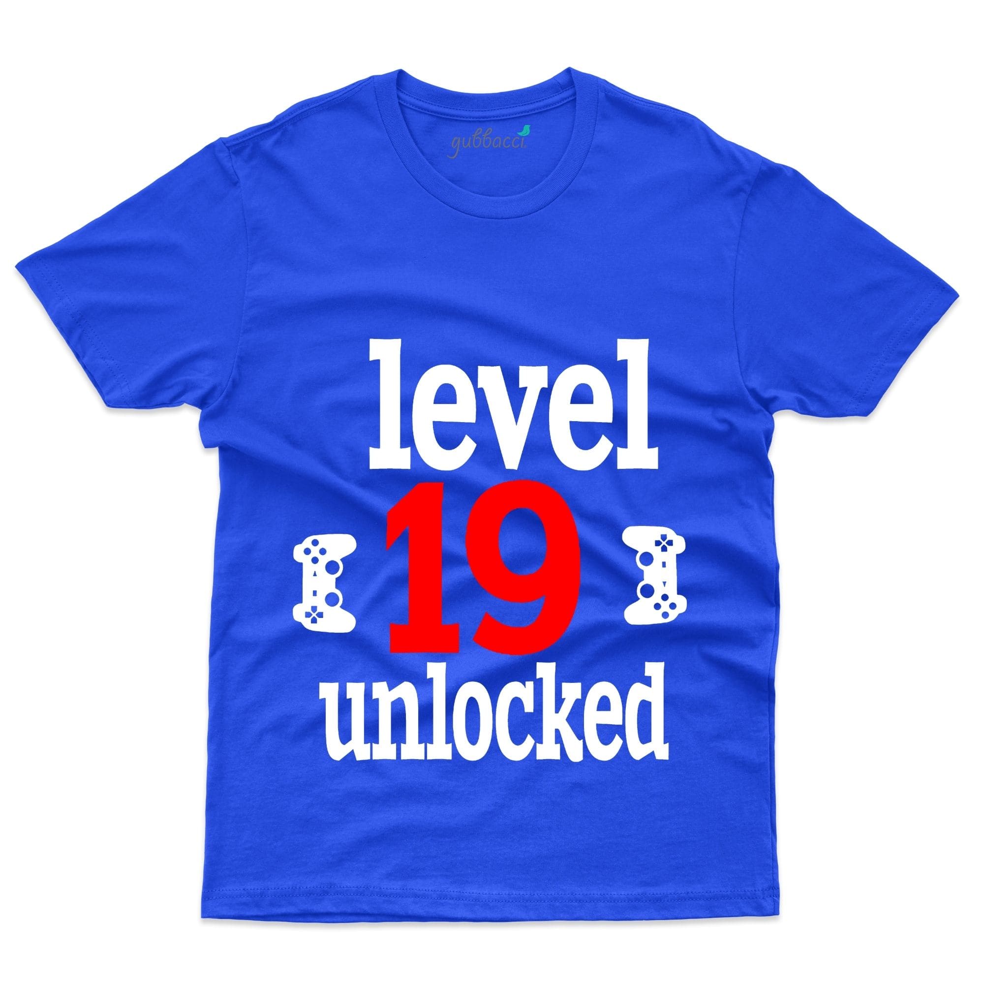 Level Unlocked T Shirt 19th Birthday Collection Gubbacci