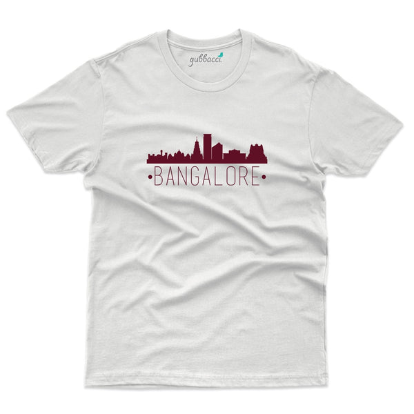 Maroon Bangalore 3 City T-Shirt - Skyline Collection - Gubbacci-India