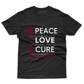 Peace Love Cure T-Shirt- Sickle Cell Disease Collection