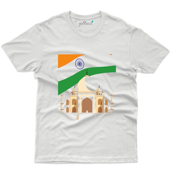 Gubbacci Apparel T-shirt XS Tajmahal with Indian Flag of T-shirt  - Independence day Collection Buy Tajmahal with Indian Flag T-shirt - Independence day Collection