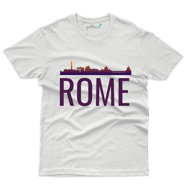 Unisex Rome City T-Shirt - Skyline Collection - Gubbacci-India